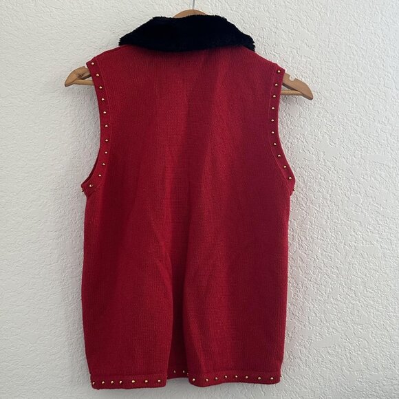 Designers Originals Studio Joy Novelty Vest Womens Petite M Snowman Christmas‎ - Picture 6 of 10